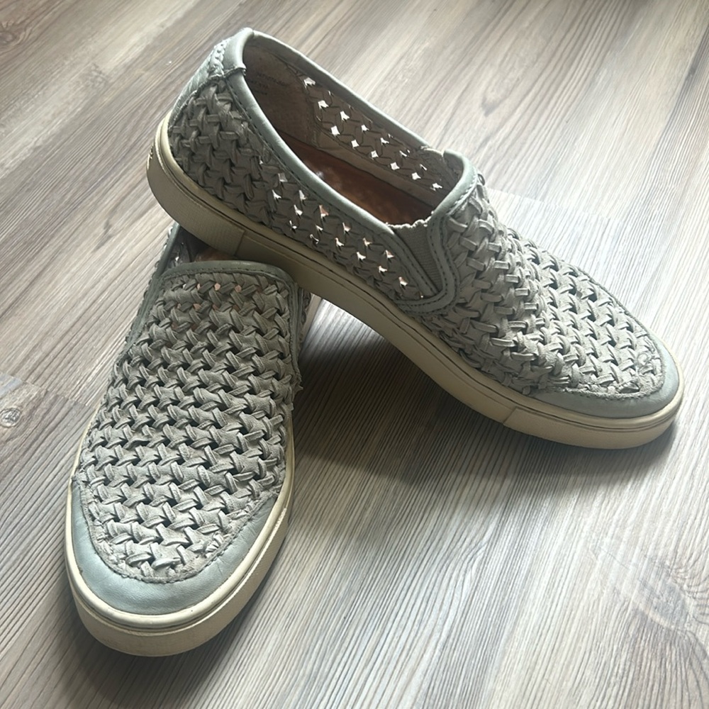 Frye Leather Slip Ons!